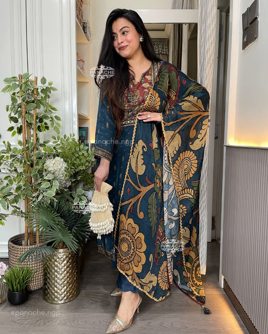 Ajrak kalamkari set