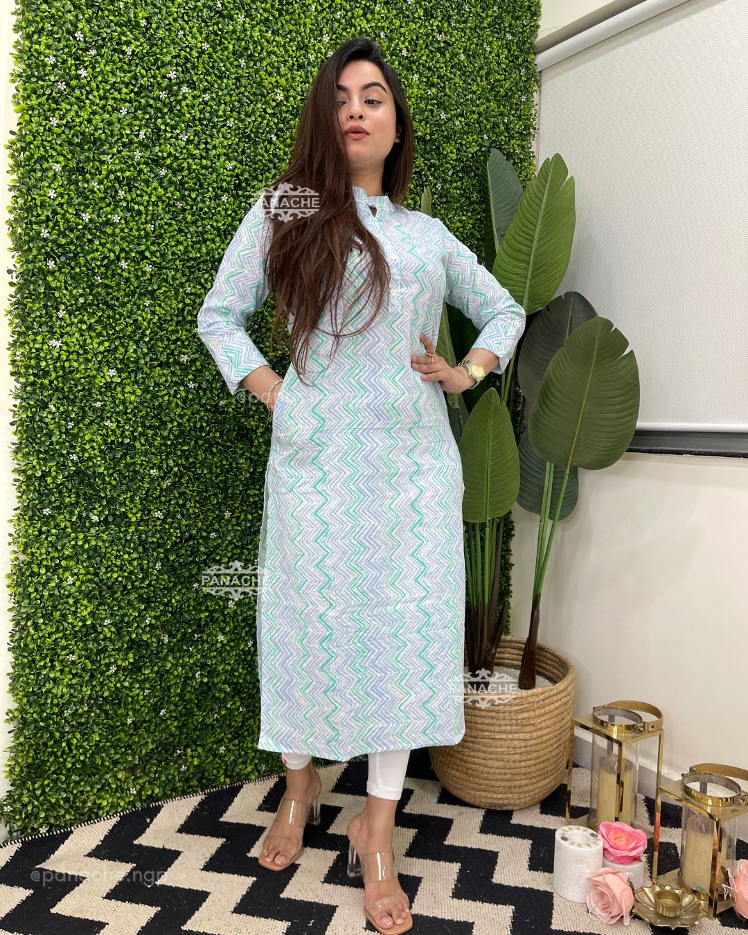 Geometric print cotton kurti!