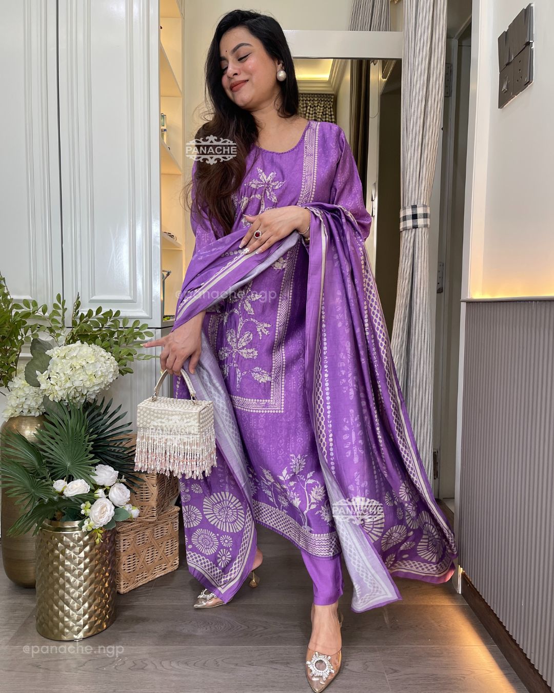 Lavender muslin set