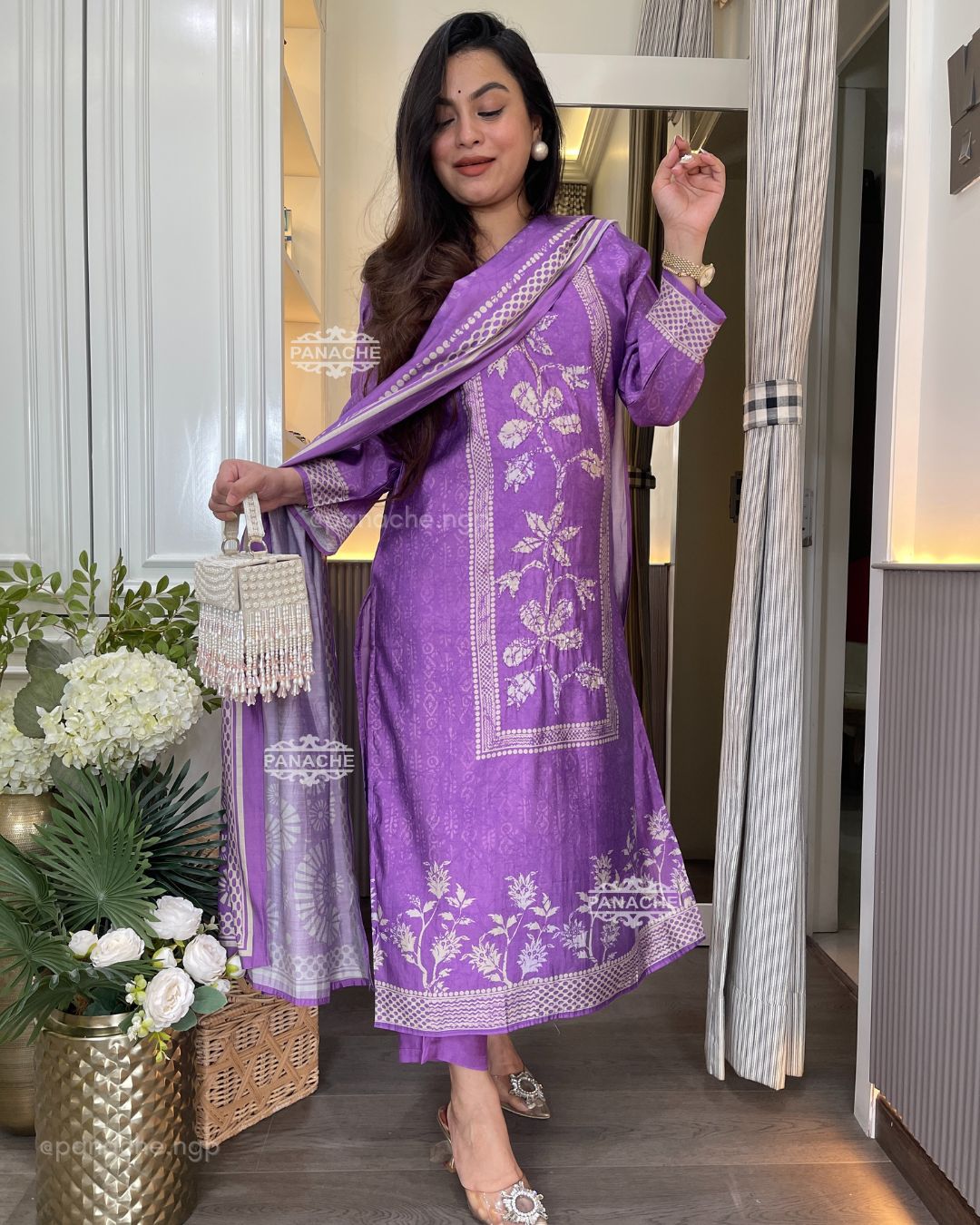 Lavender muslin set