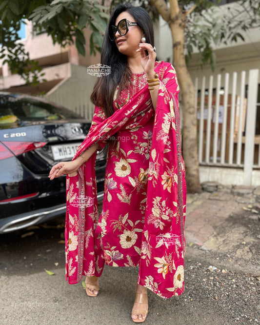 Print on print cotton set