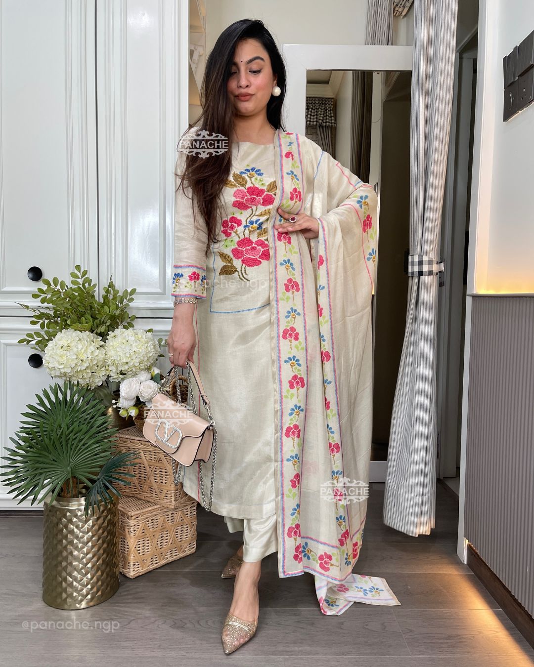 Abstract Summer muslin set