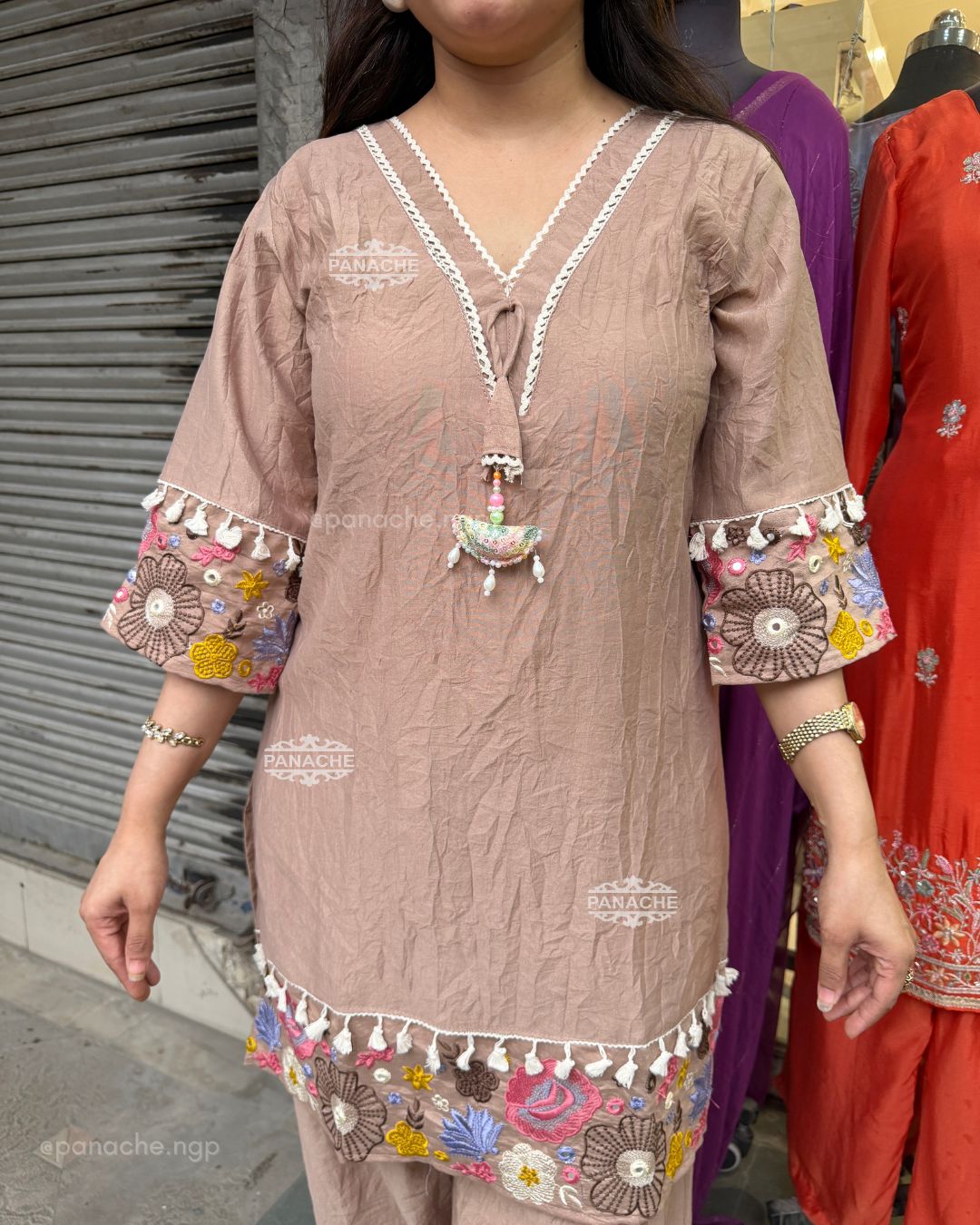 Farshi beige salwar set
