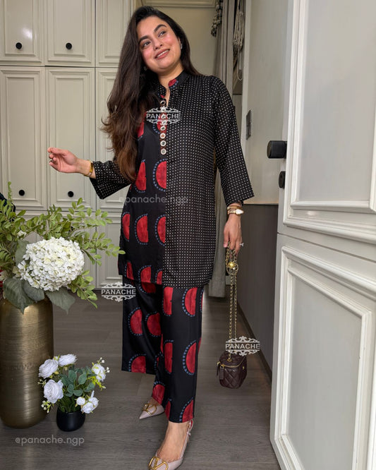 Slub gajji sets - Black