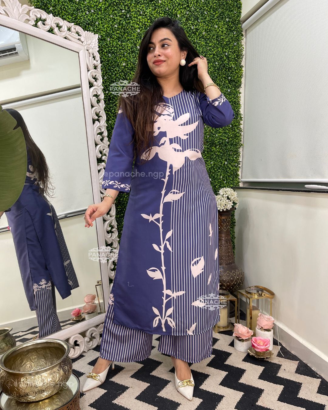 Budget printed suit