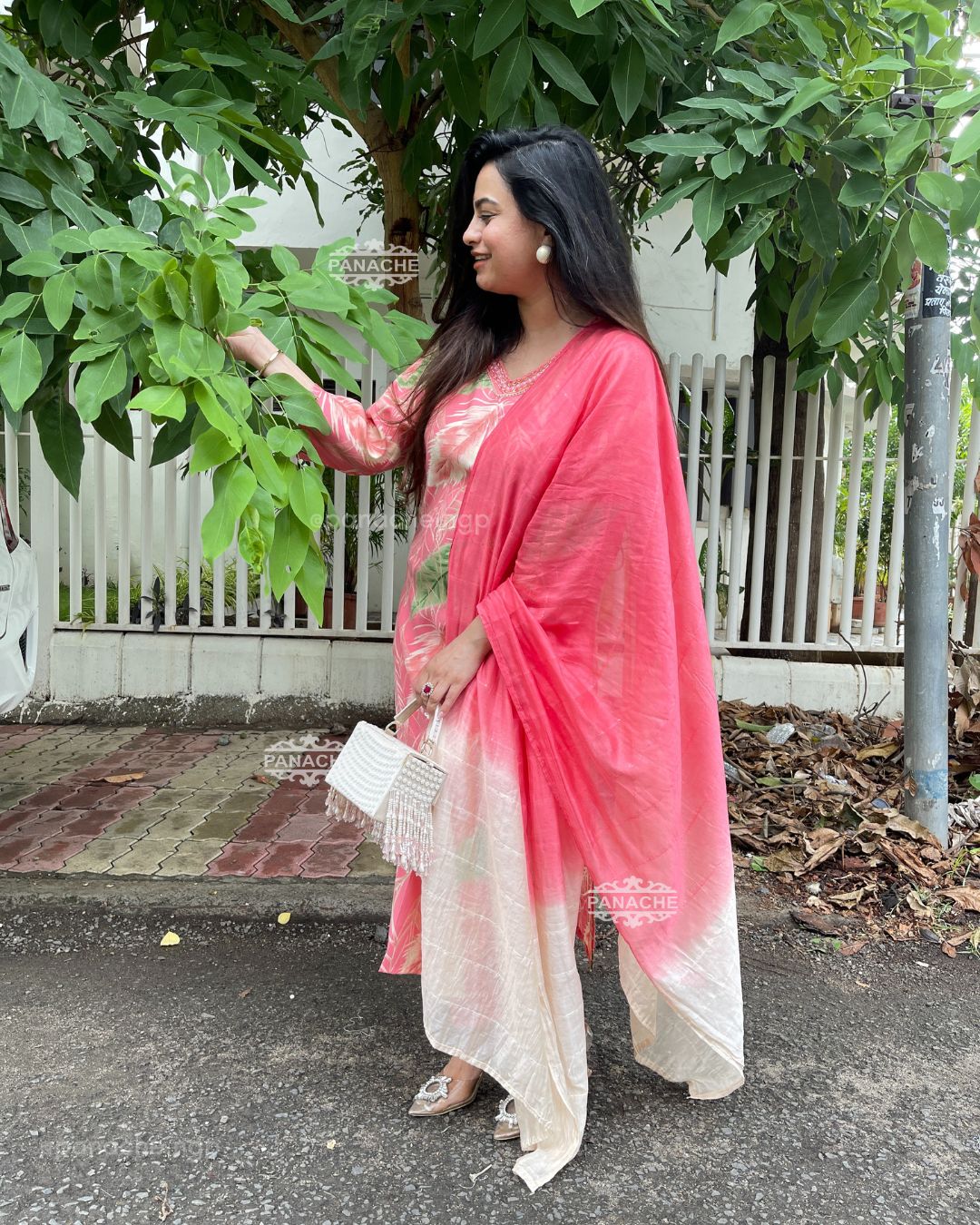 Floral monsoon muslin set