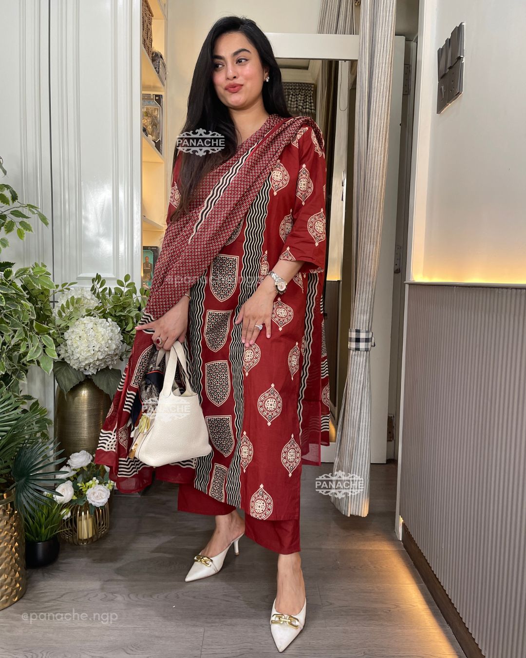 Block print cotton casuals