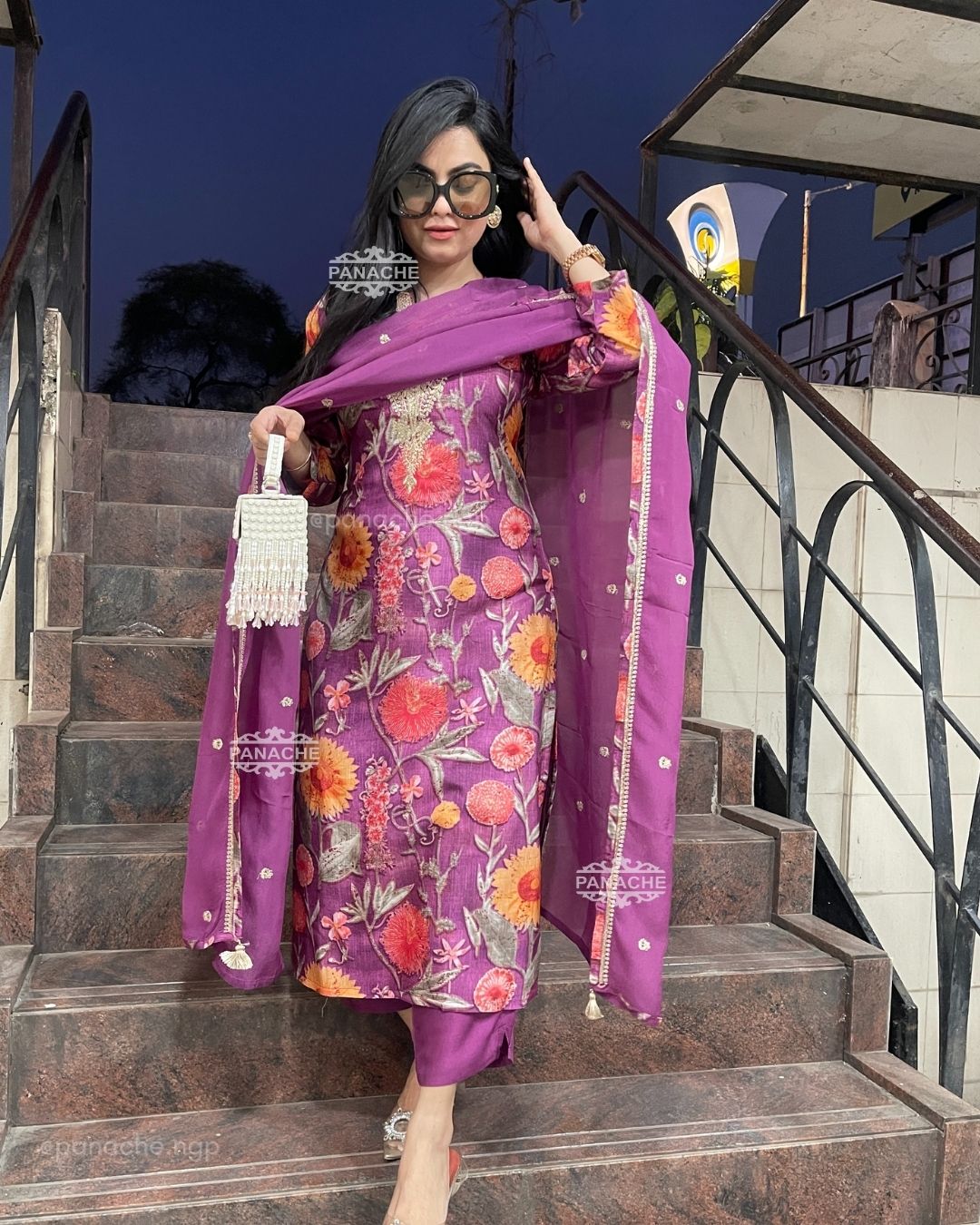 Festive floral suit set