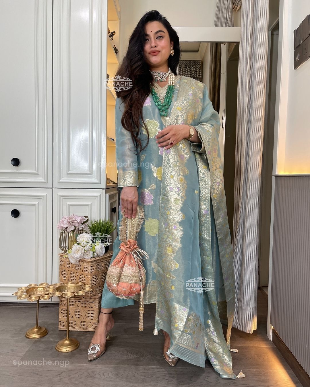 Woven zari pret set