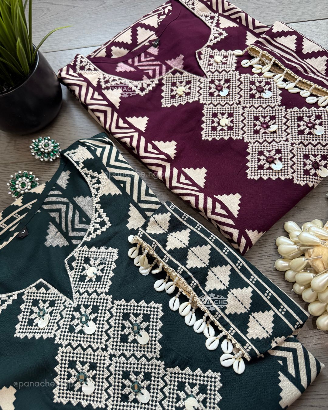 Boho crosia and shell coords