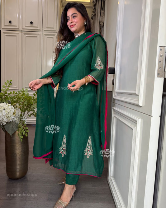 Emerald mul party wear