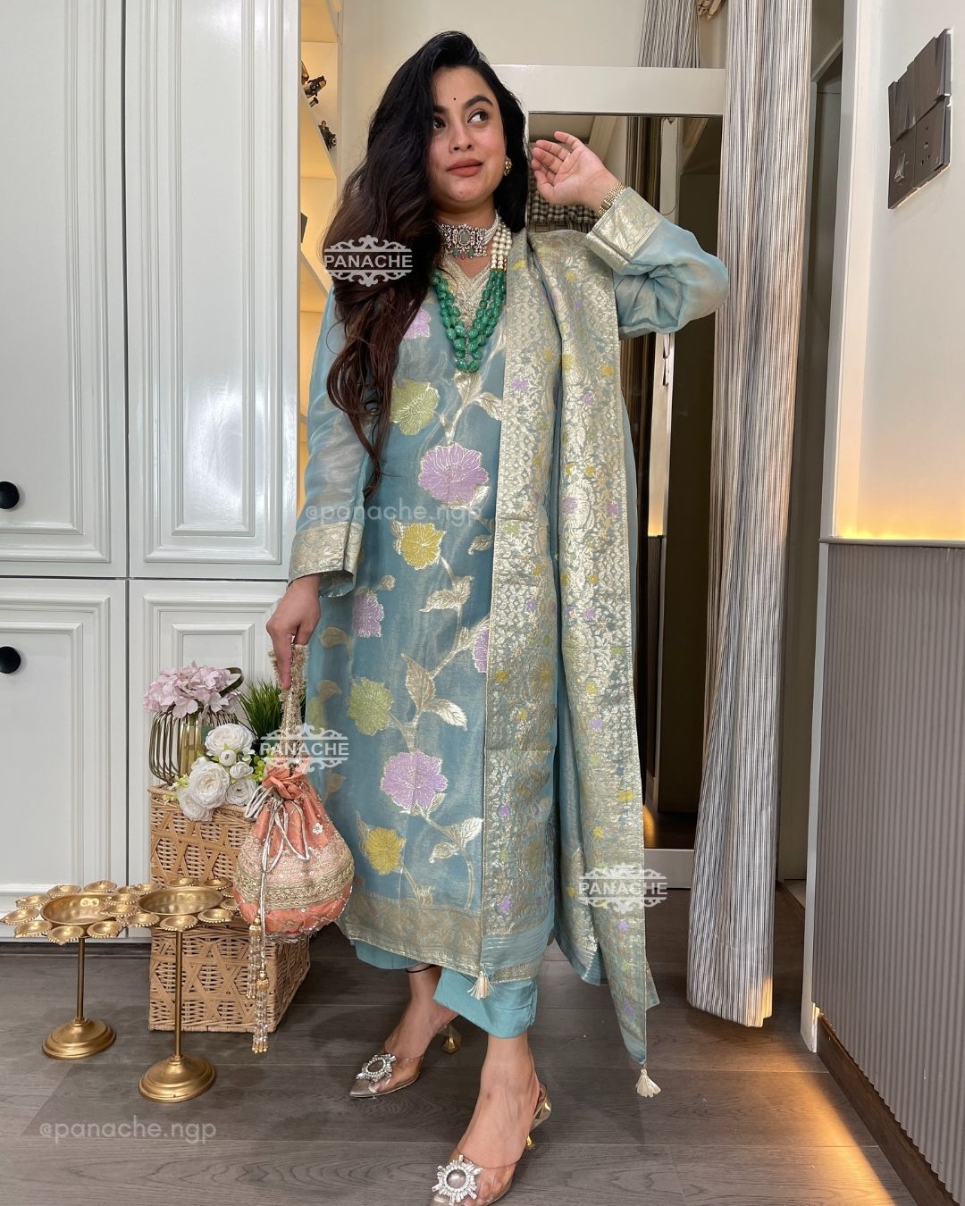 Woven zari pret set