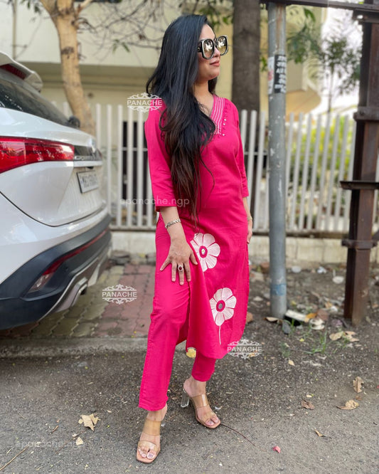 Embroidered coord set