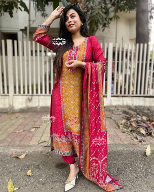 Print on print muslin set