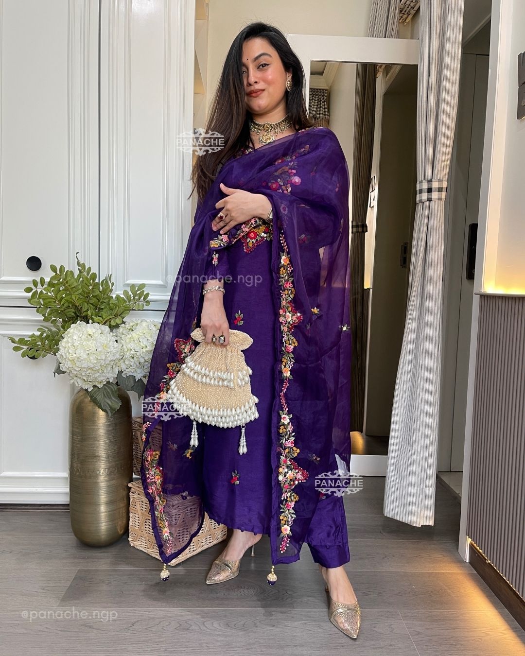 Purple goodness in French knot set