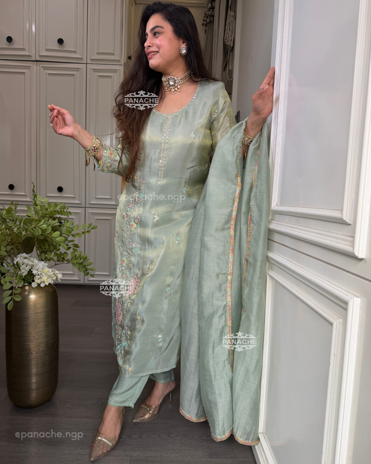Zeba mint festive suit