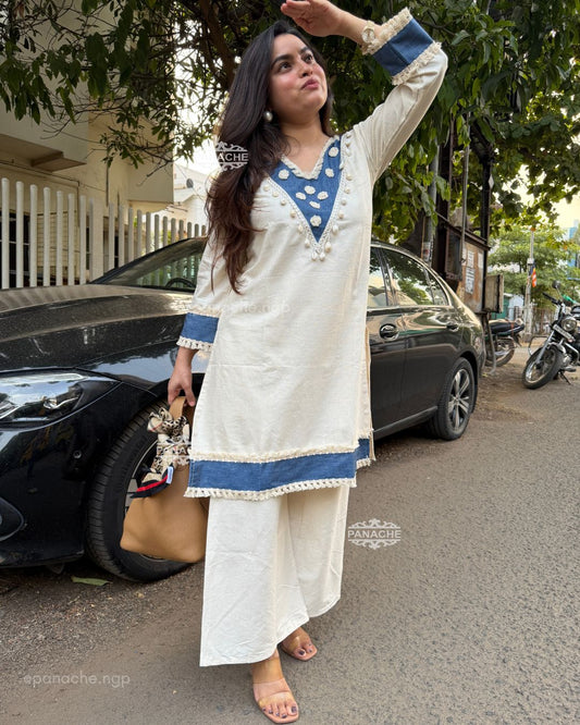 Cotton denim coord set