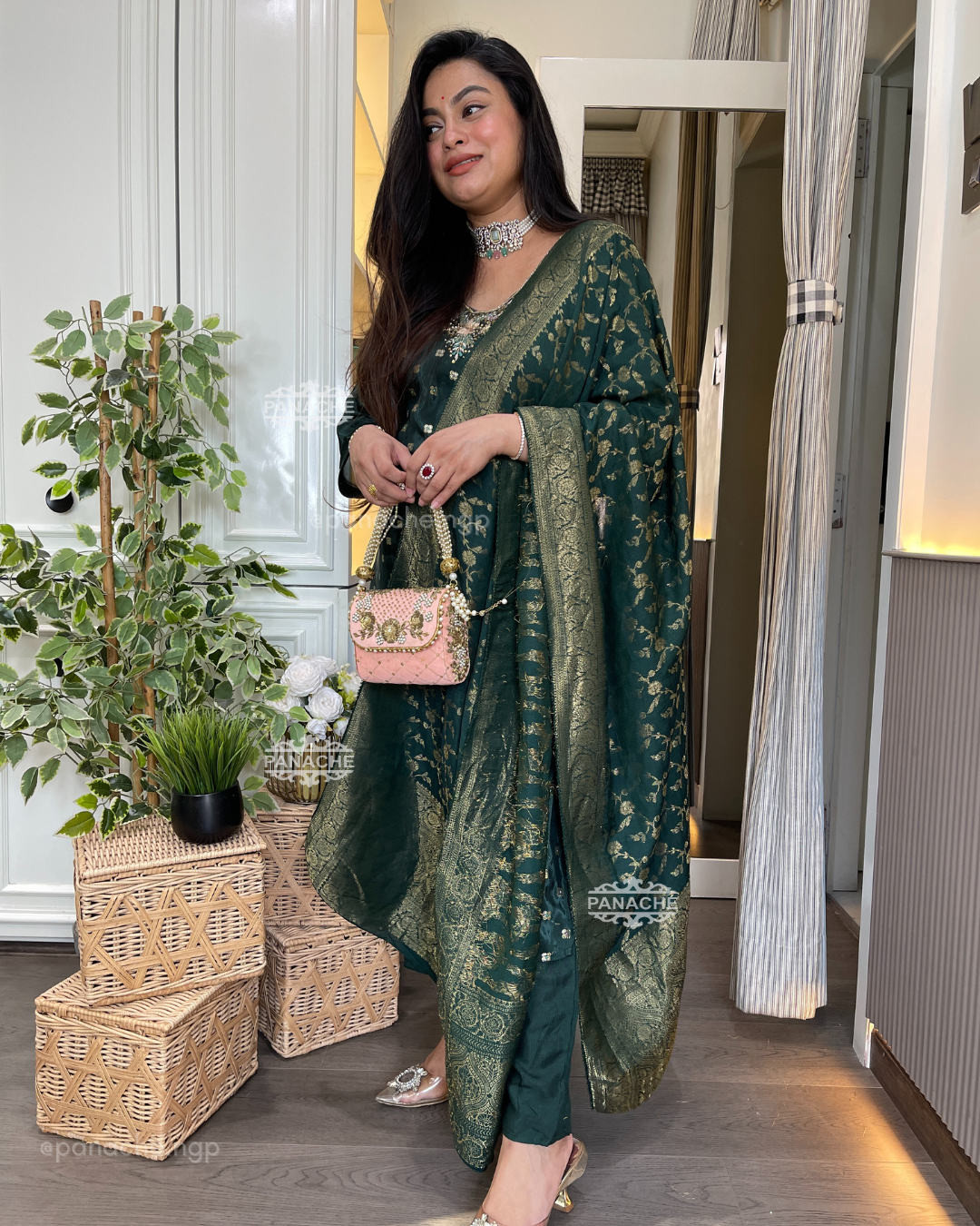 Banarasi green set
