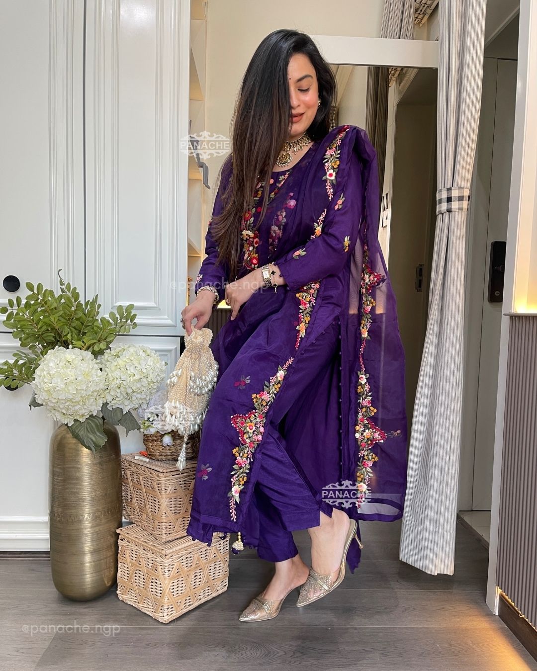 Purple goodness in French knot set