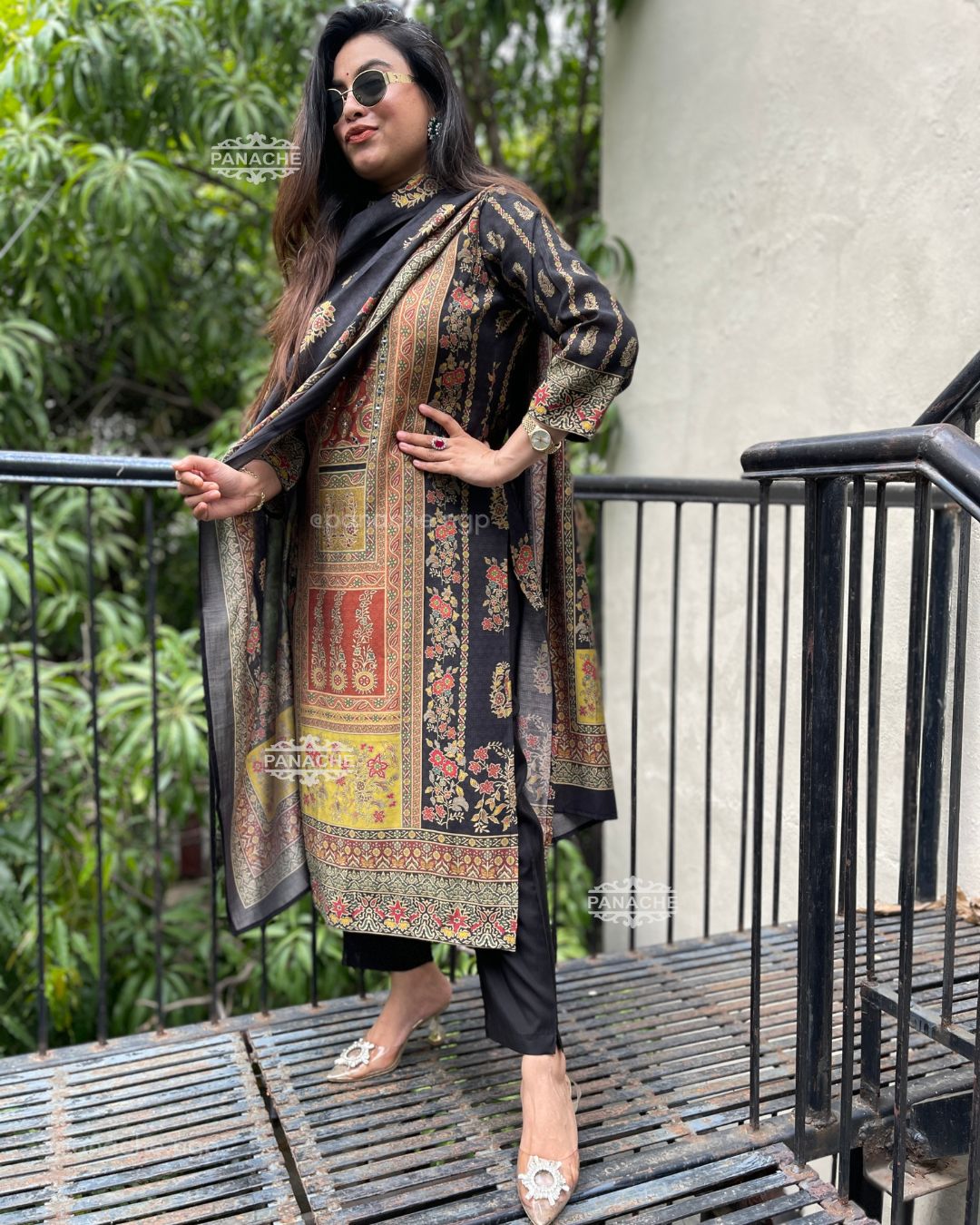 Print on print muslin set