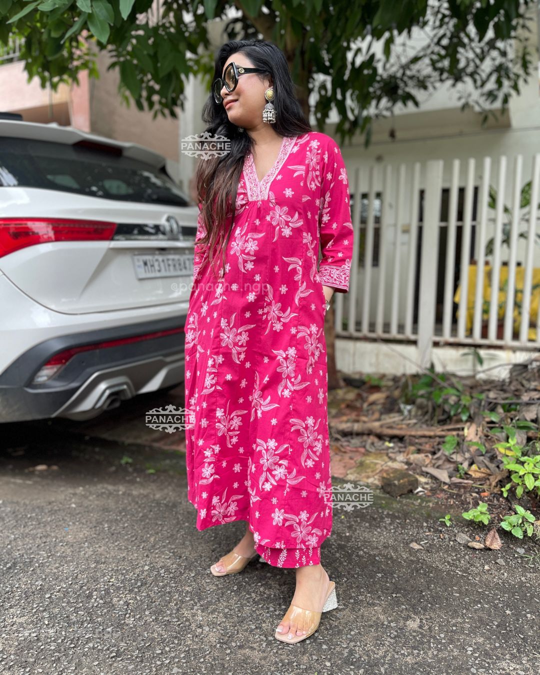 Print on print casual cotton set