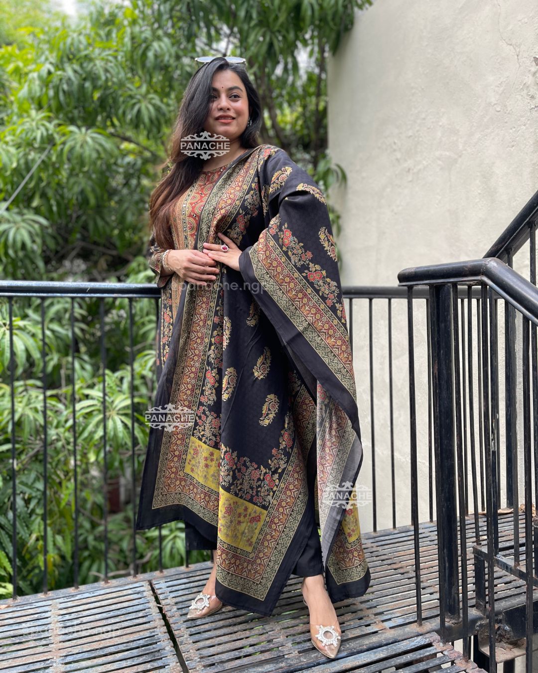 Print on print muslin set