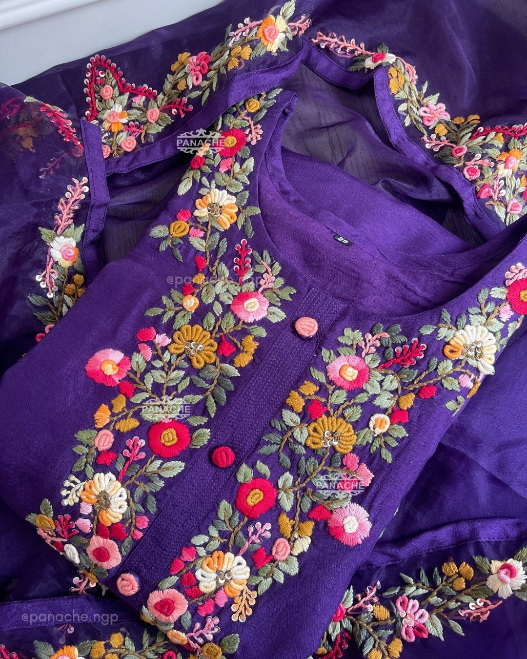 Purple goodness in French knot set