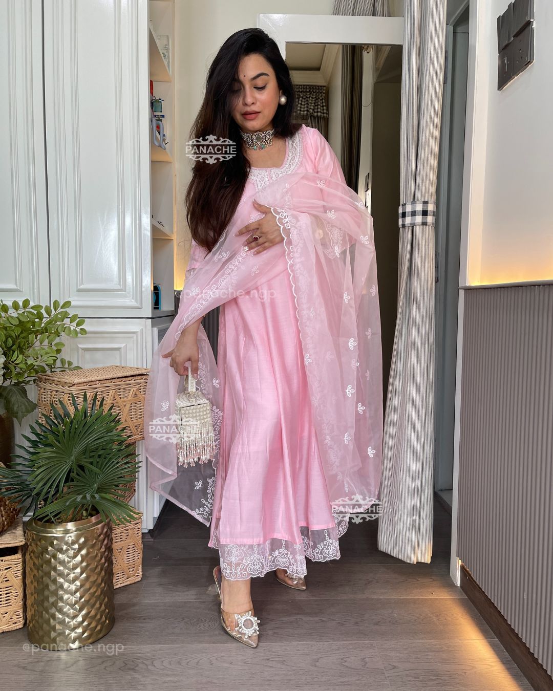 Noore pastel anarkali set