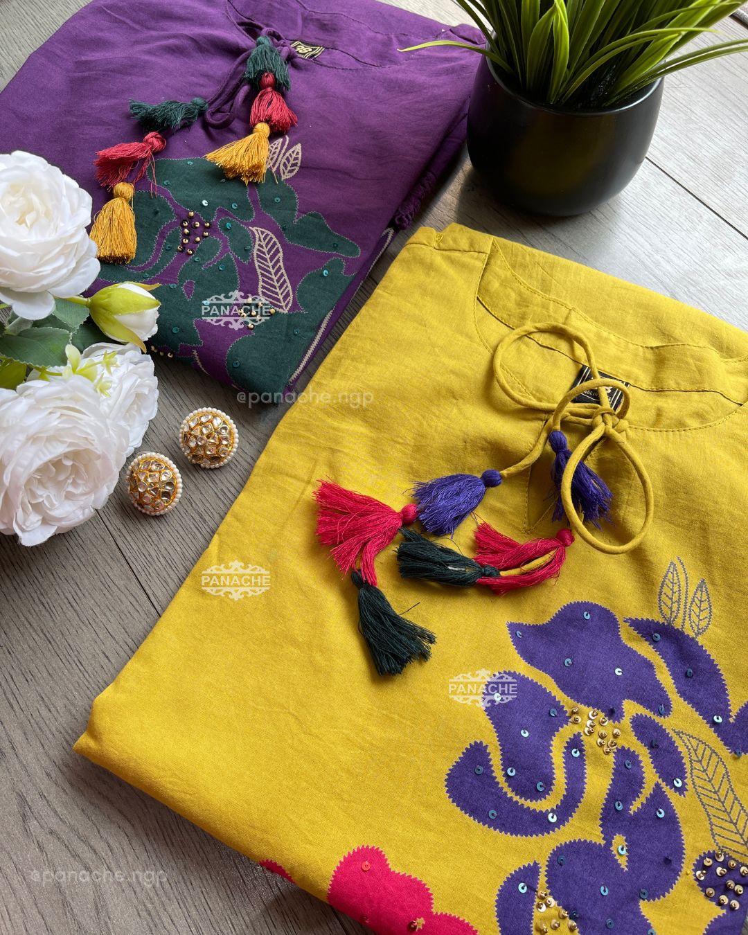 Colourful cotton suit set