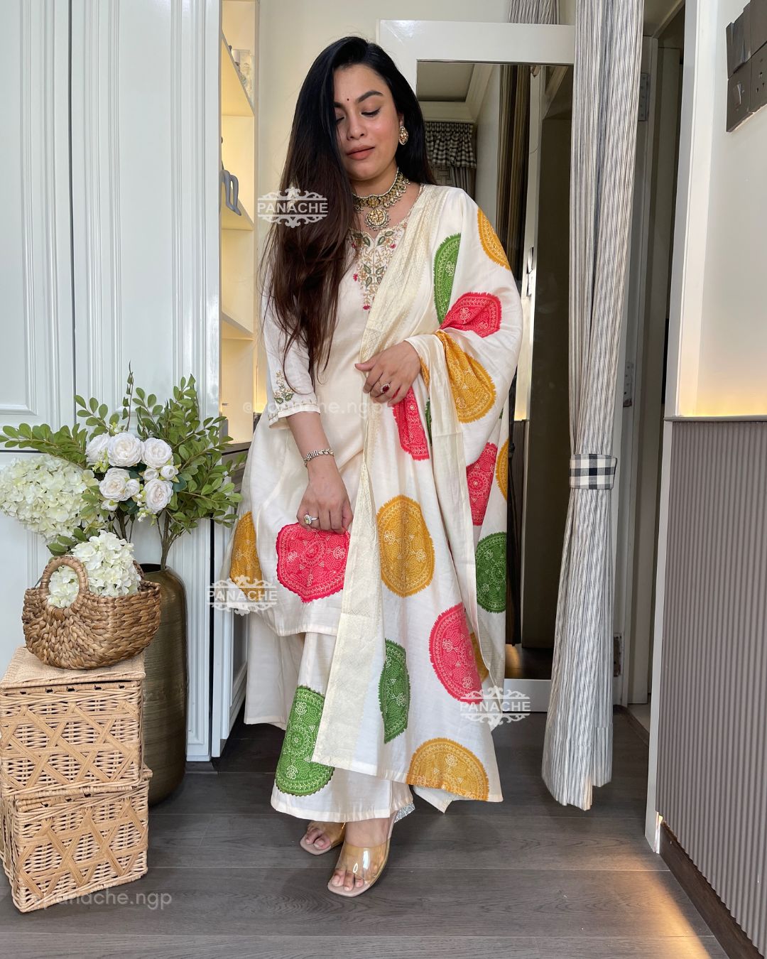Polka silk sets