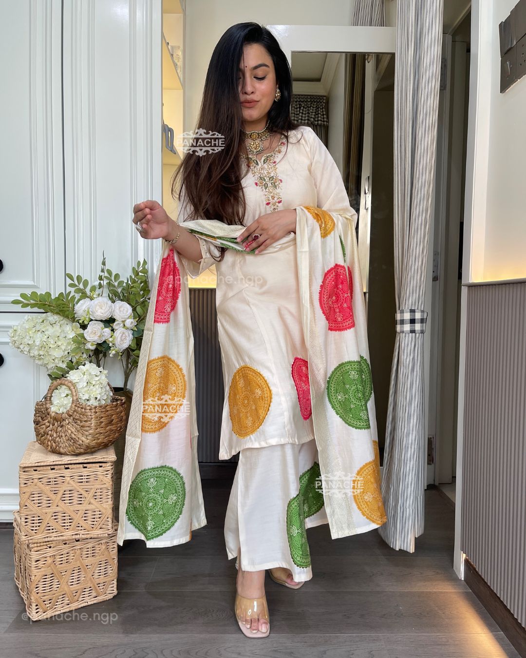 Polka silk sets