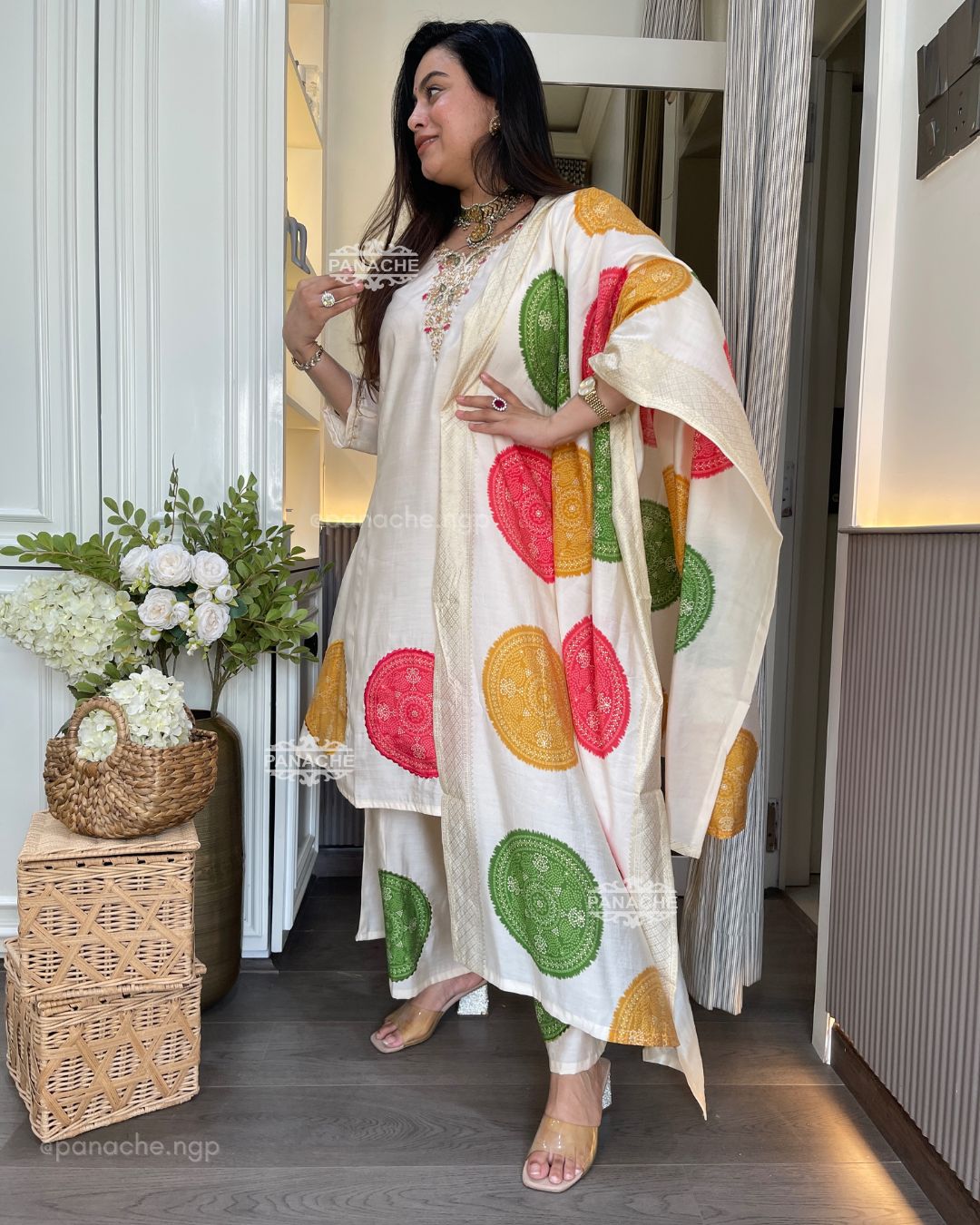 Polka silk sets