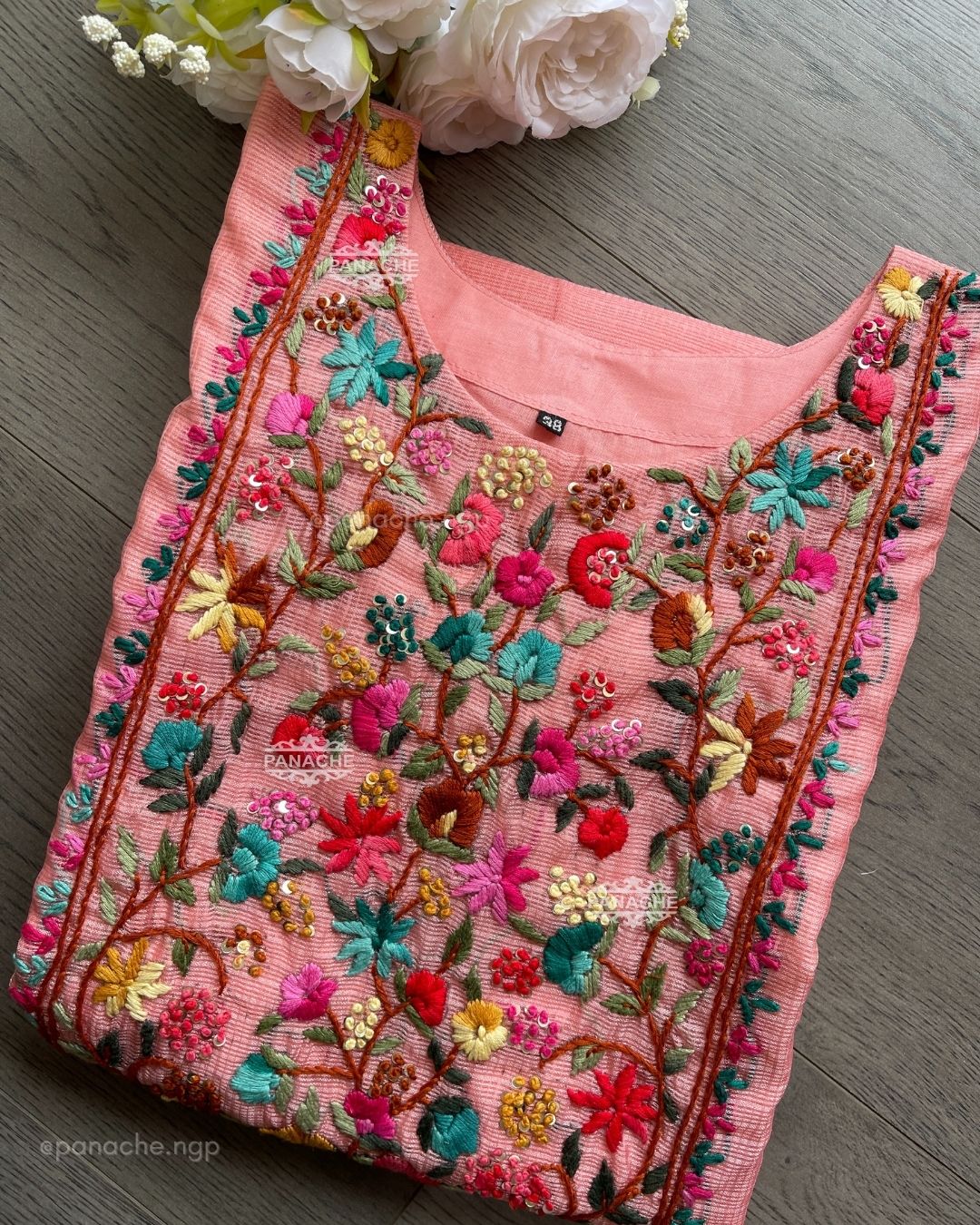 Peach frenchknot set