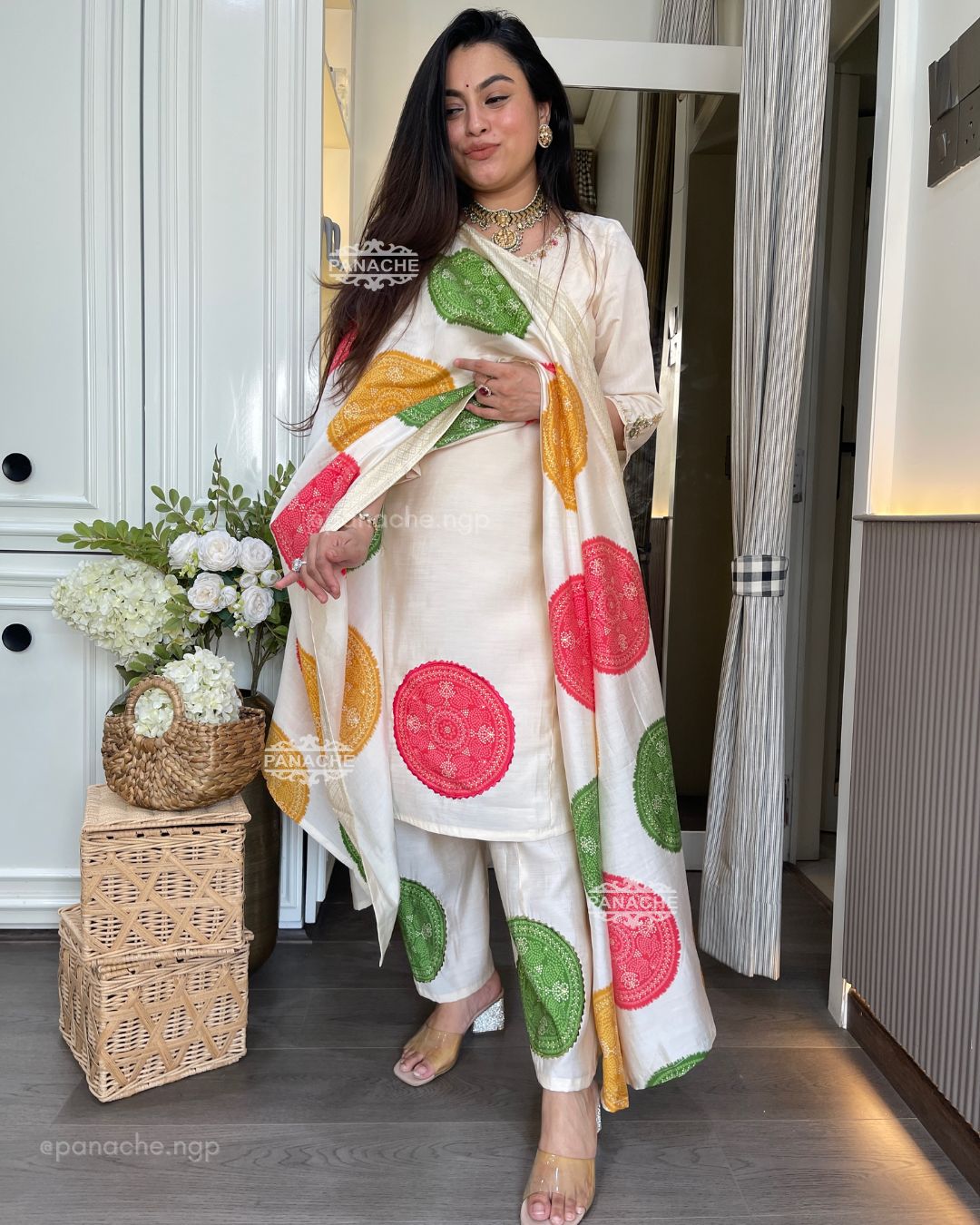 Polka silk sets
