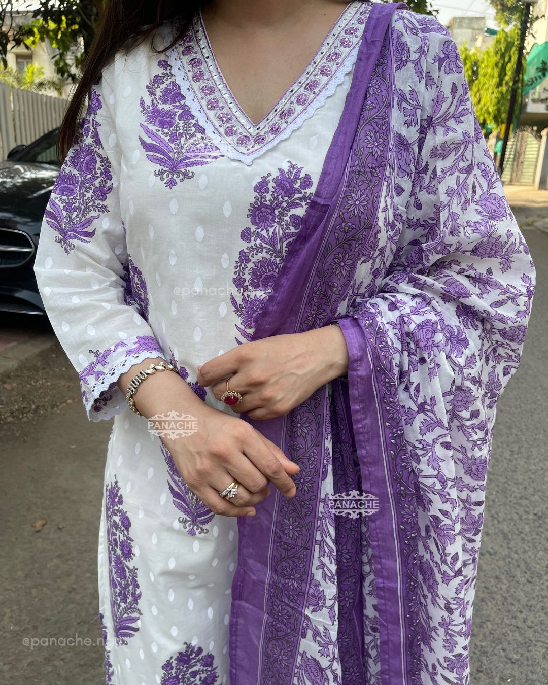 Print on print lavender set