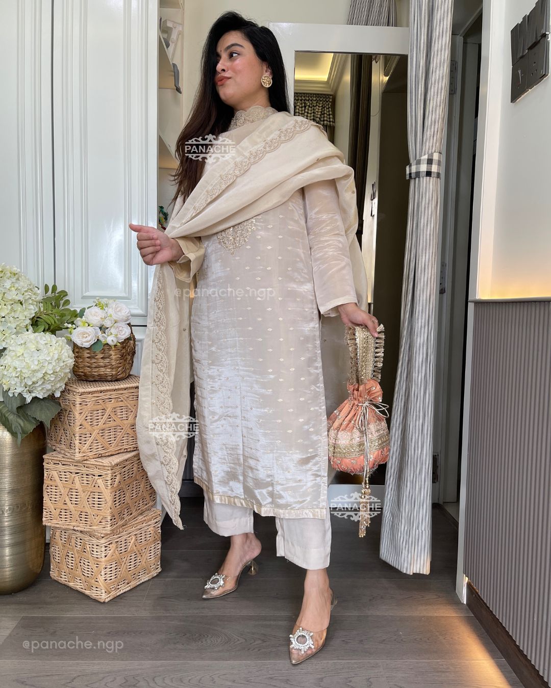 Ivory Pret collection with Potli