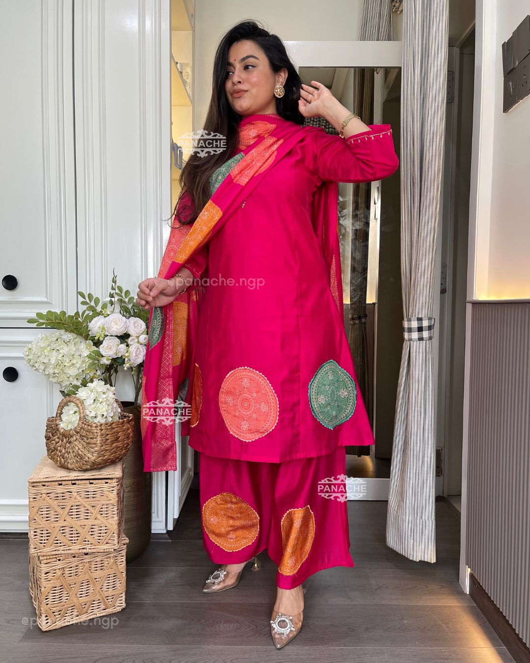 Polka silk sets
