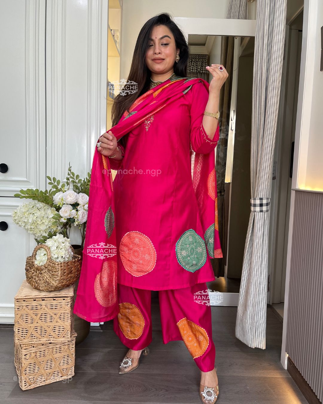 Polka silk sets