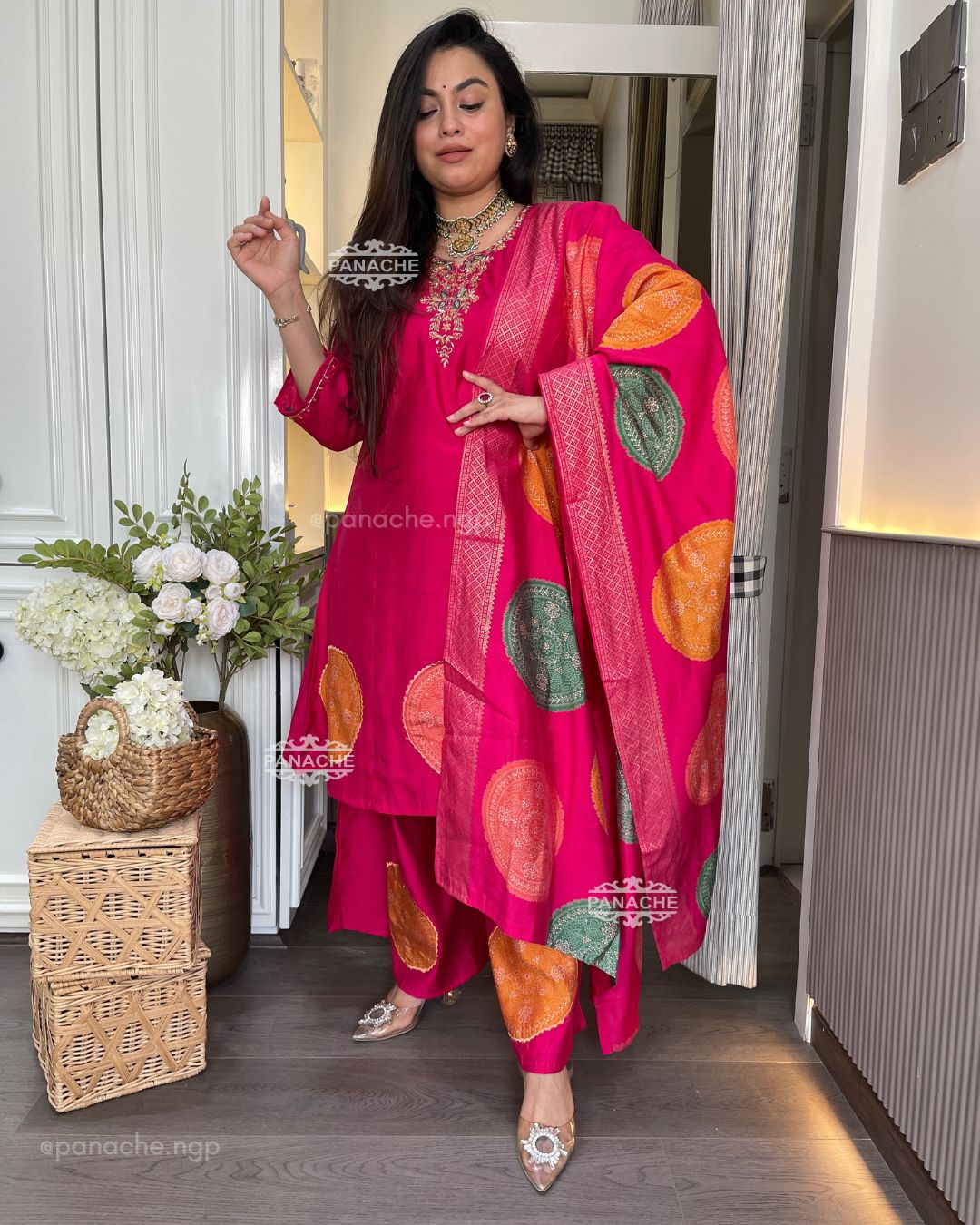 Polka silk sets