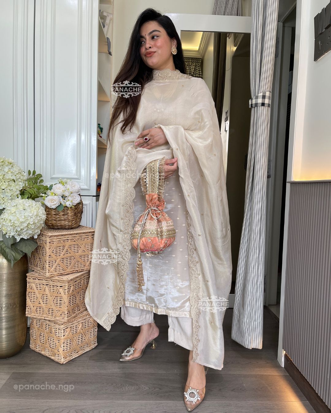 Ivory Pret collection with Potli