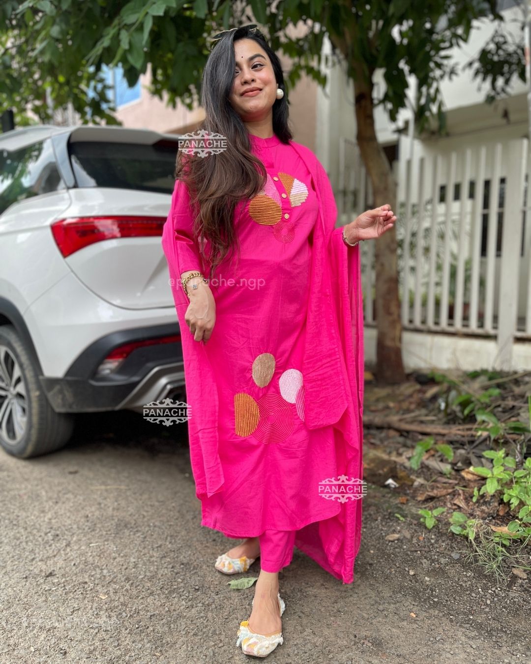 Fuschia pink cotton set for daily nbsp