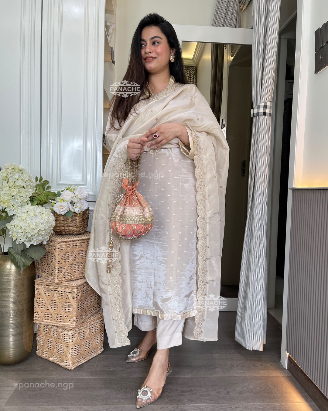 Ivory Pret collection with Potli