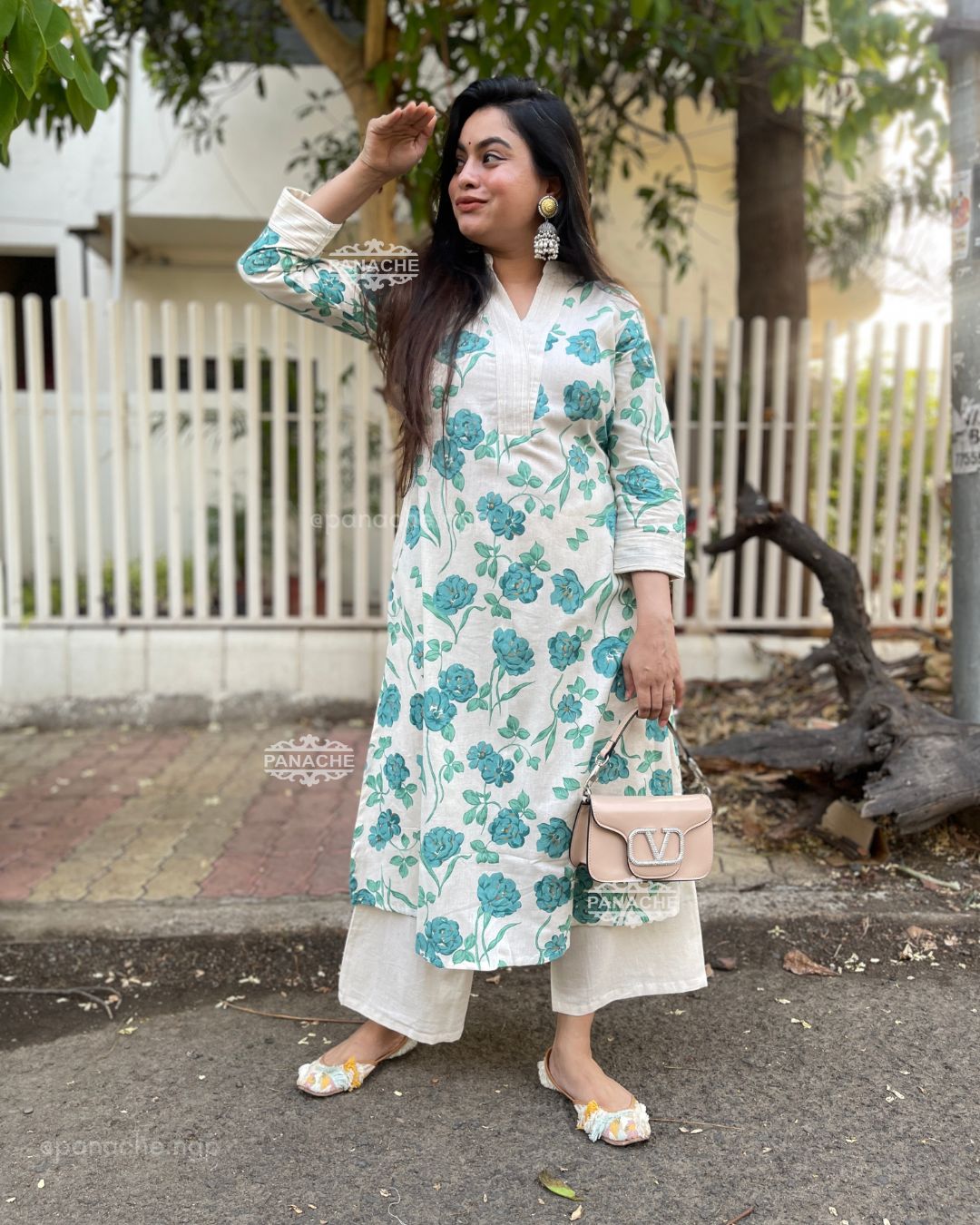 Printed floral coord