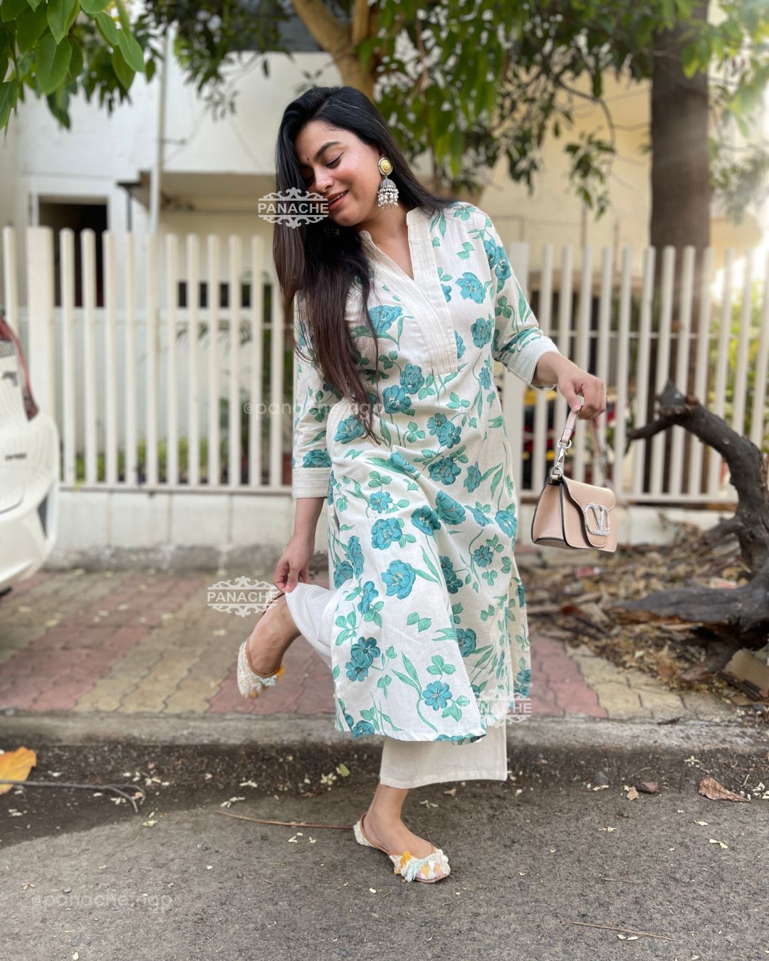 Printed floral coord