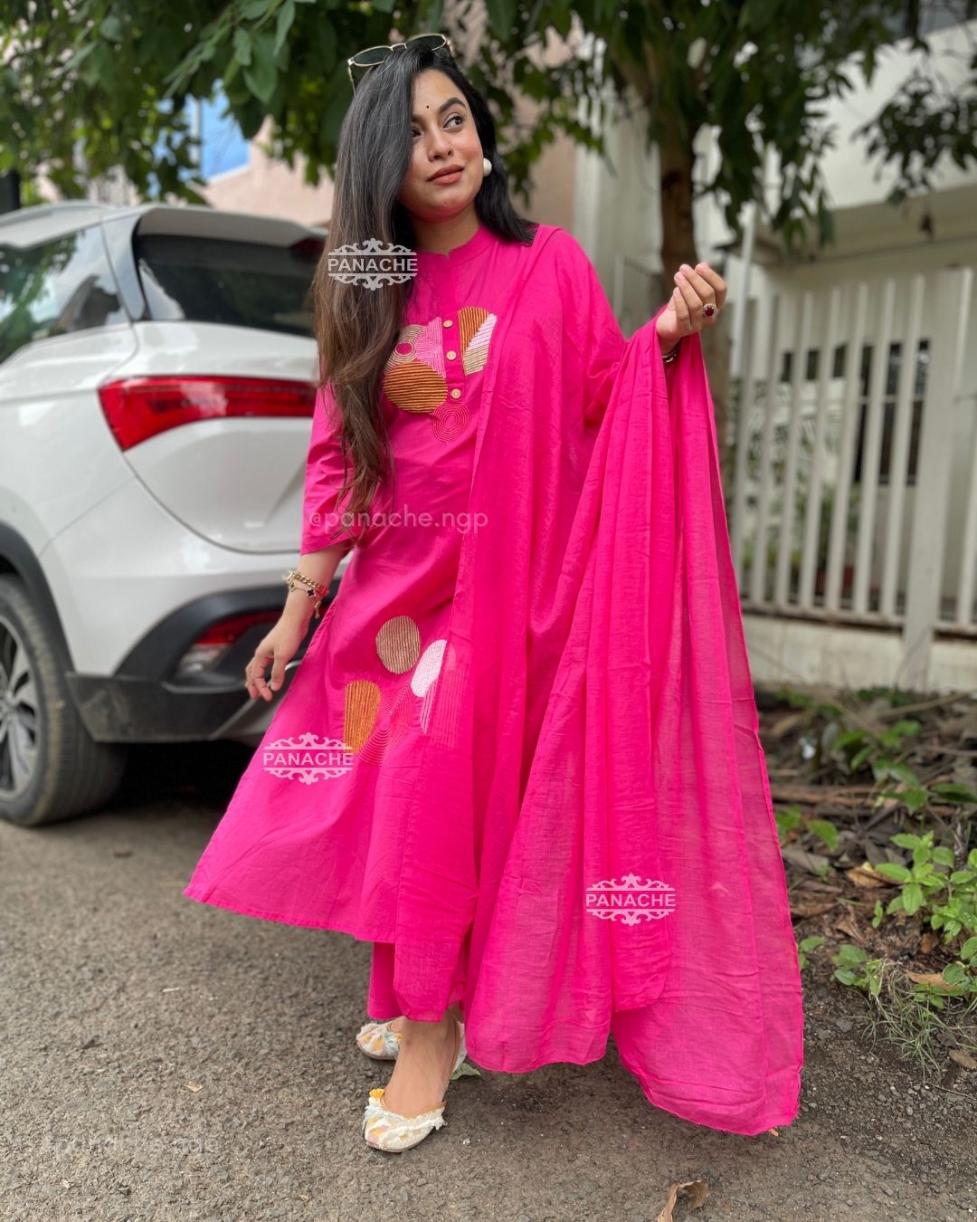 Fuschia pink cotton set for daily nbsp