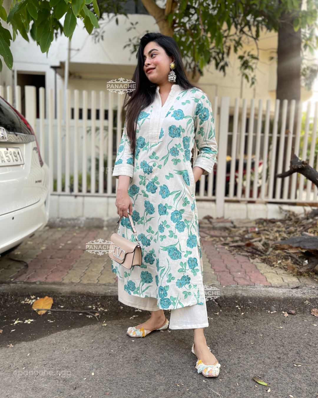 Printed floral coord