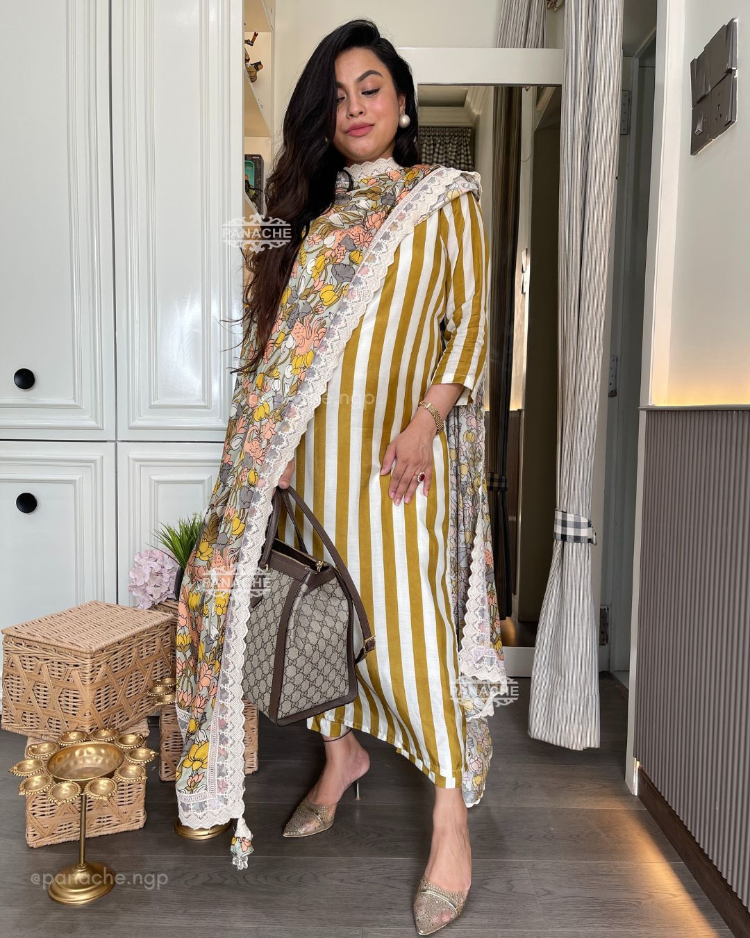 Modern gajji linen set