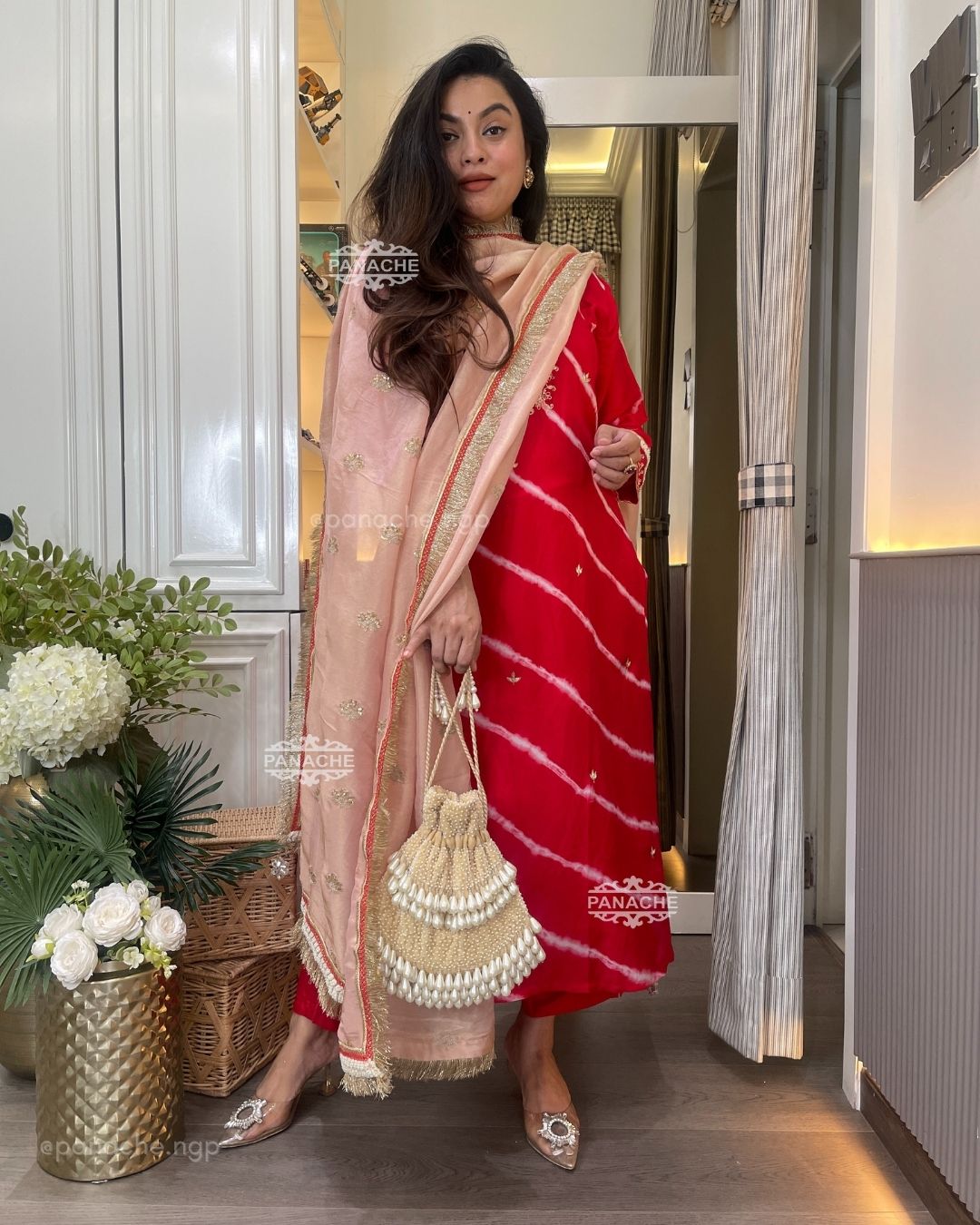 Leheriyan peaches suit set