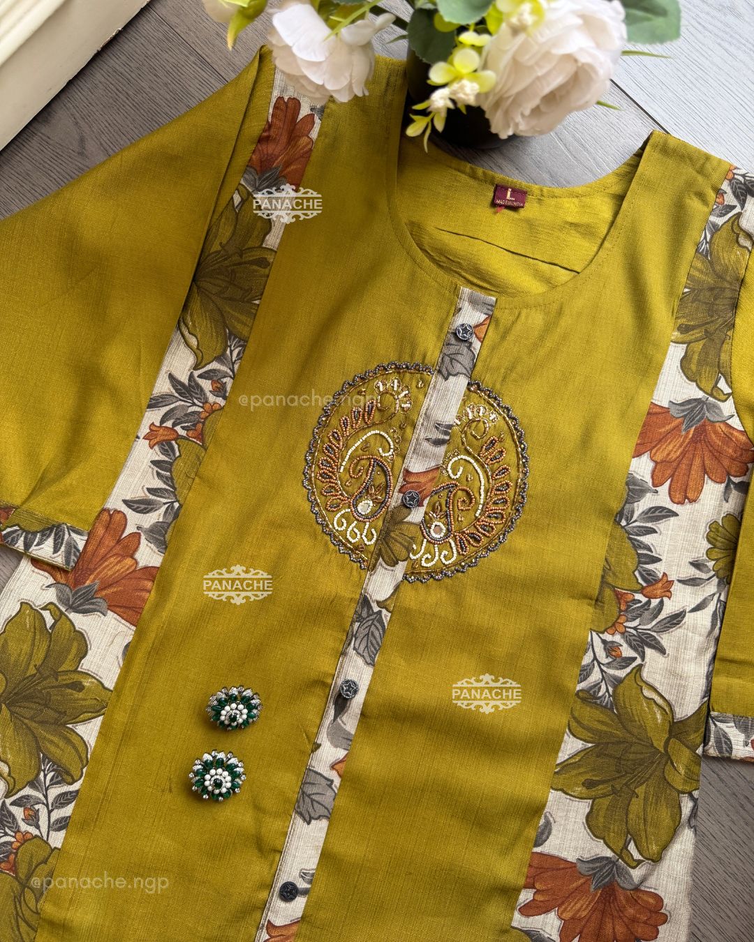 Floral mirror work coord