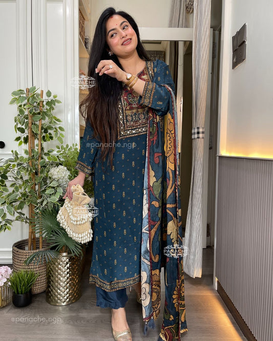 Ajrak kalamkari set